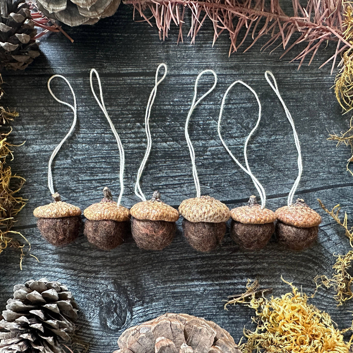 Felted Acorn Ornament