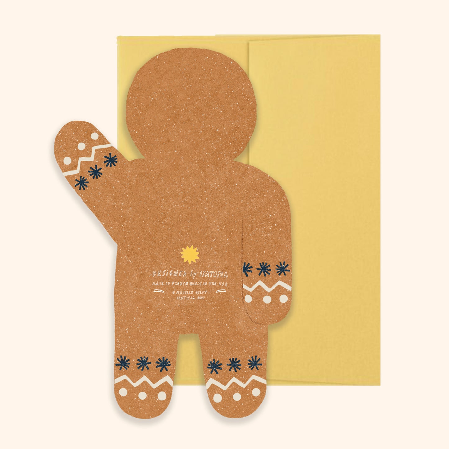 Gingerbread Die Cut Card