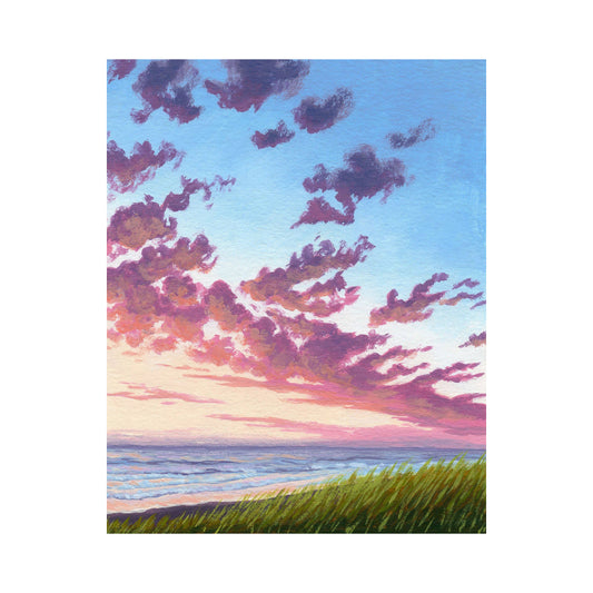 Catherine Freshley: Ocean Sunset on the Oregon Coast Print