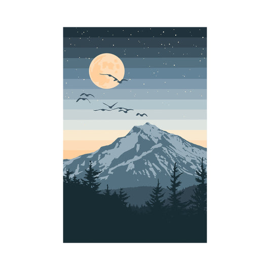 Cellar Sky Studios: Mt. Hood Moonrise Print