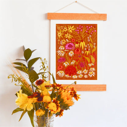 Heartell Press: Marigolds and Rudbeckia Art Print