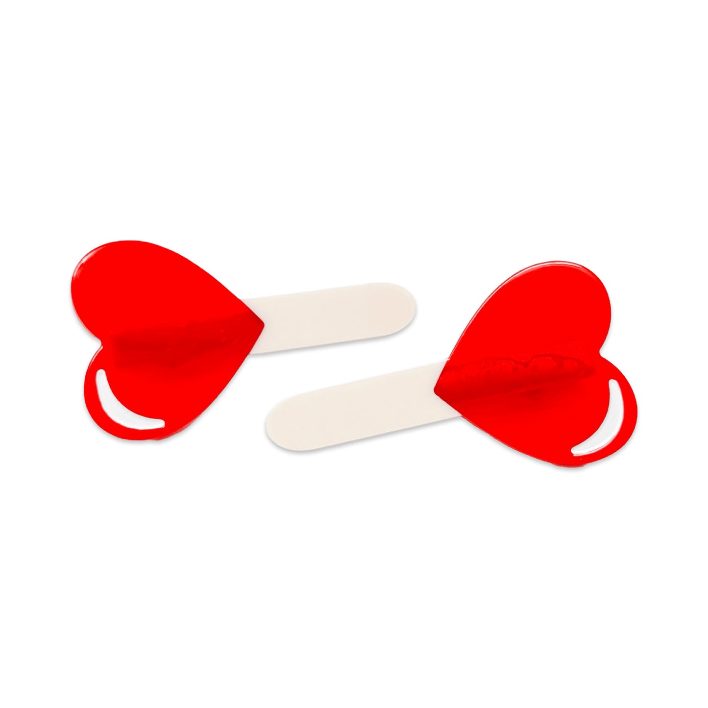 Heart Lollipop Alligator Claw Set 2pk