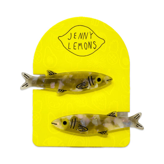 Sardine Hair Clip Set 2pk