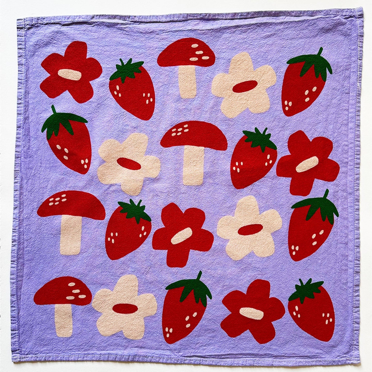 Purple Berry Shroom Tea Towel