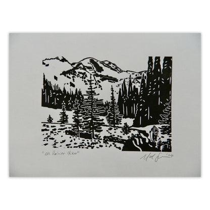 PrintsOnTheTrail: Mt. Rainier Hiker Print