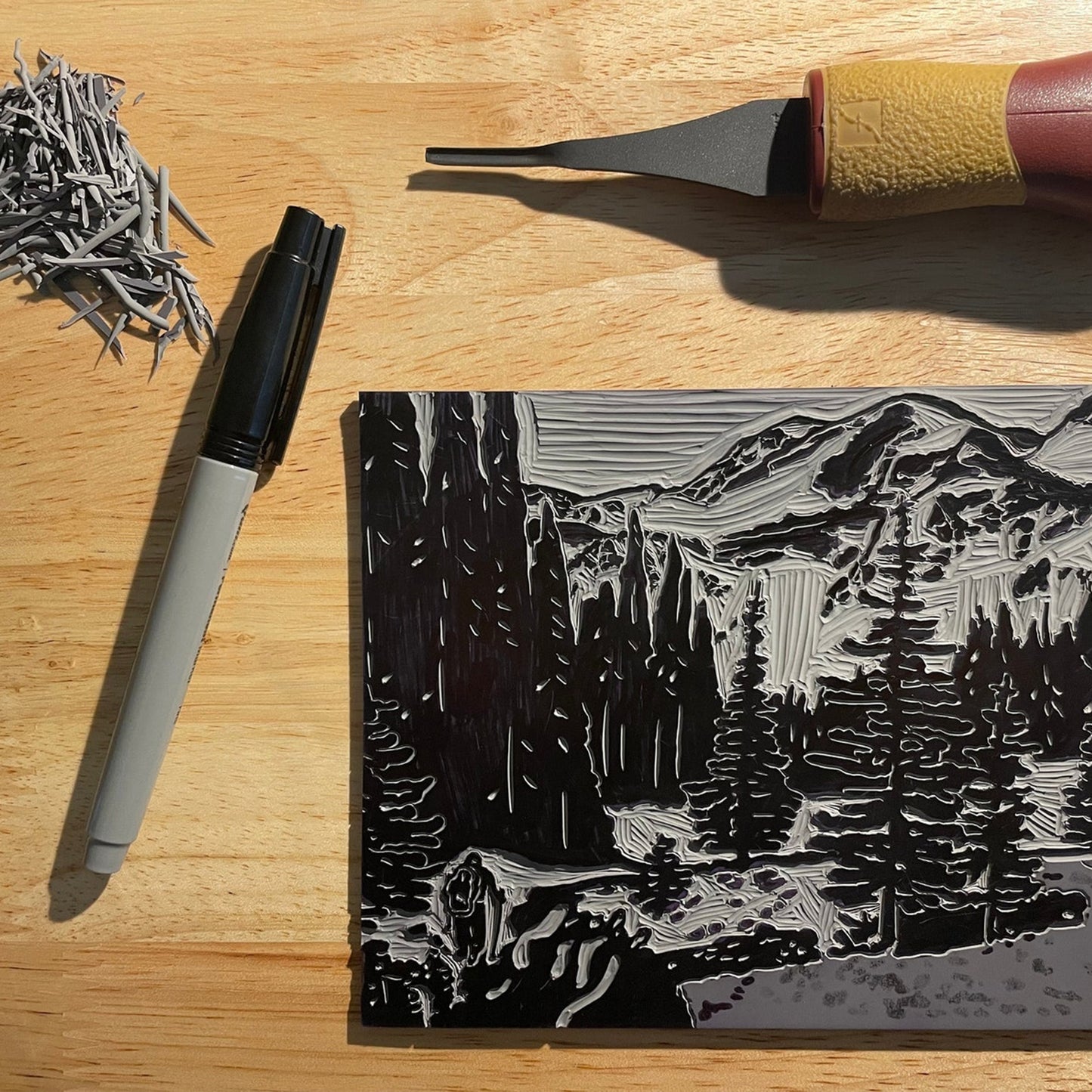 PrintsOnTheTrail: Mt. Rainier Hiker Print