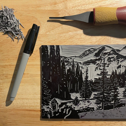 PrintsOnTheTrail: Mt. Rainier Hiker Print