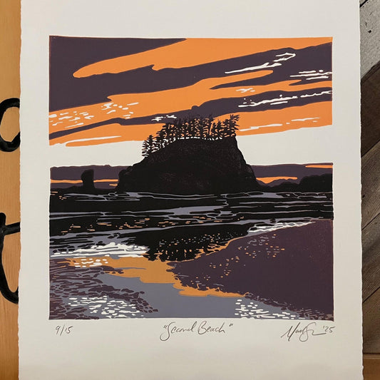 PrintsOnTheTrail: Second Beach Print