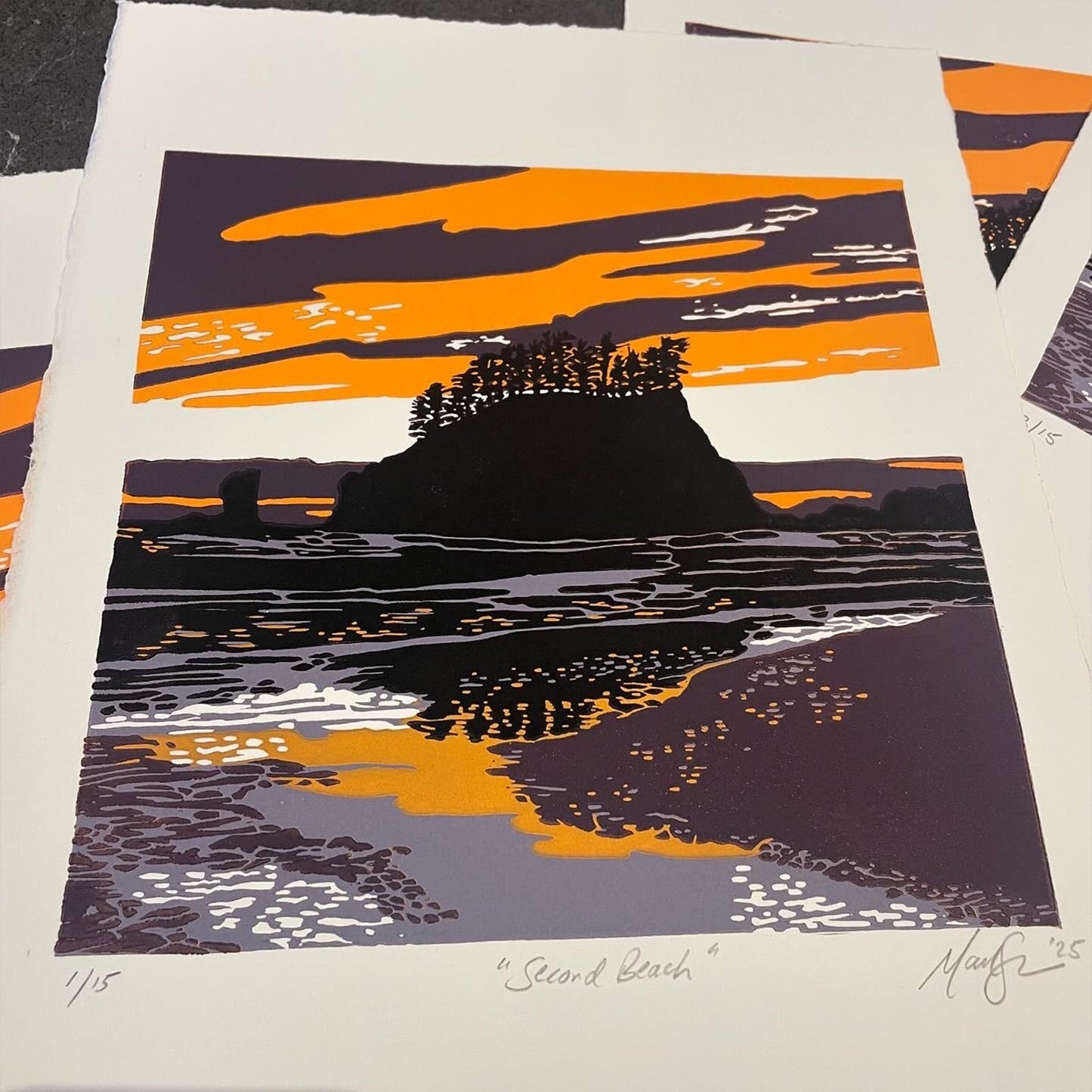 PrintsOnTheTrail: Second Beach Print