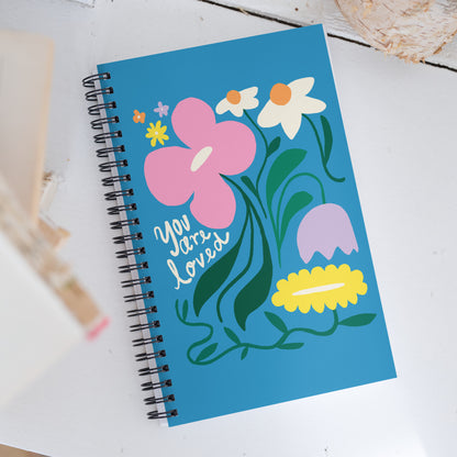 You Are Loved Flowers Spiral Notebook