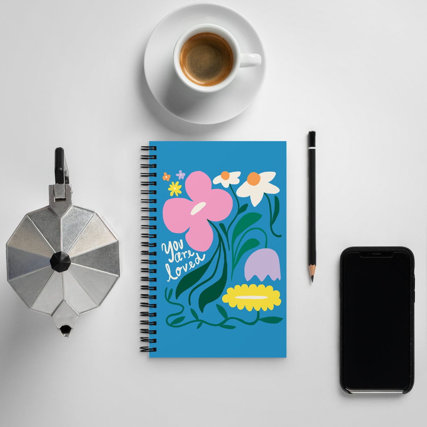 You Are Loved Flowers Spiral Notebook