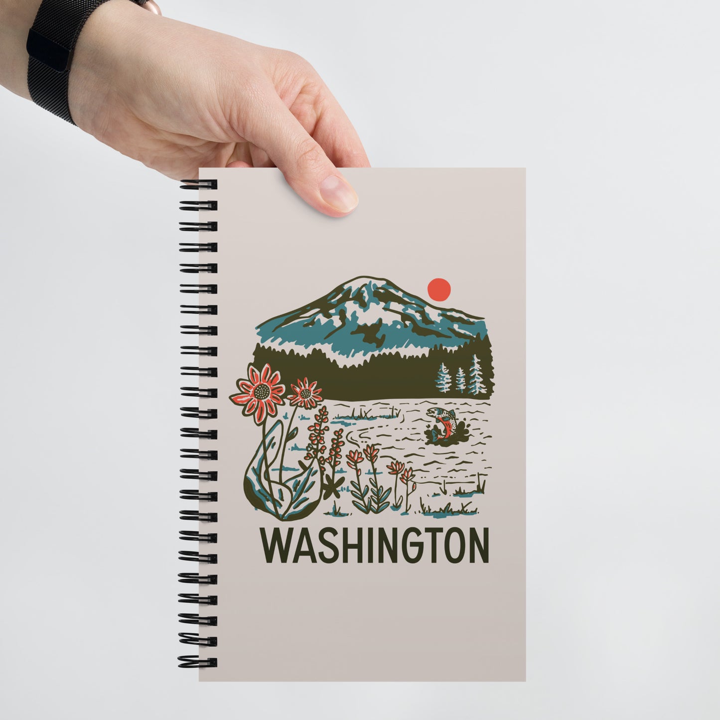 WA Mountain Lake Spiral Notebook