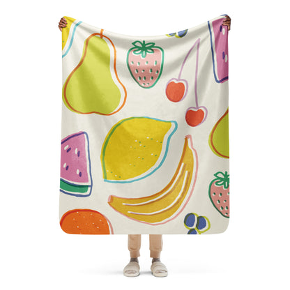 Fruits Sherpa Blanket