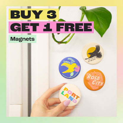 OR Landscape Round Magnet