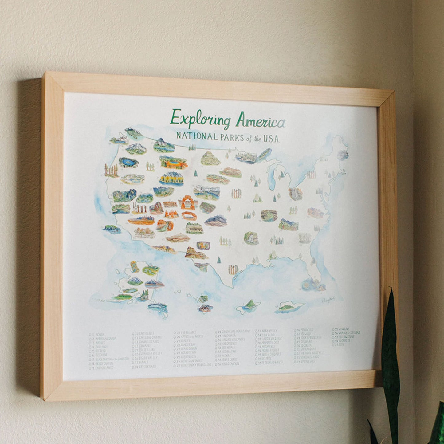 Erin Vaughan Illustration: US National Parks Print