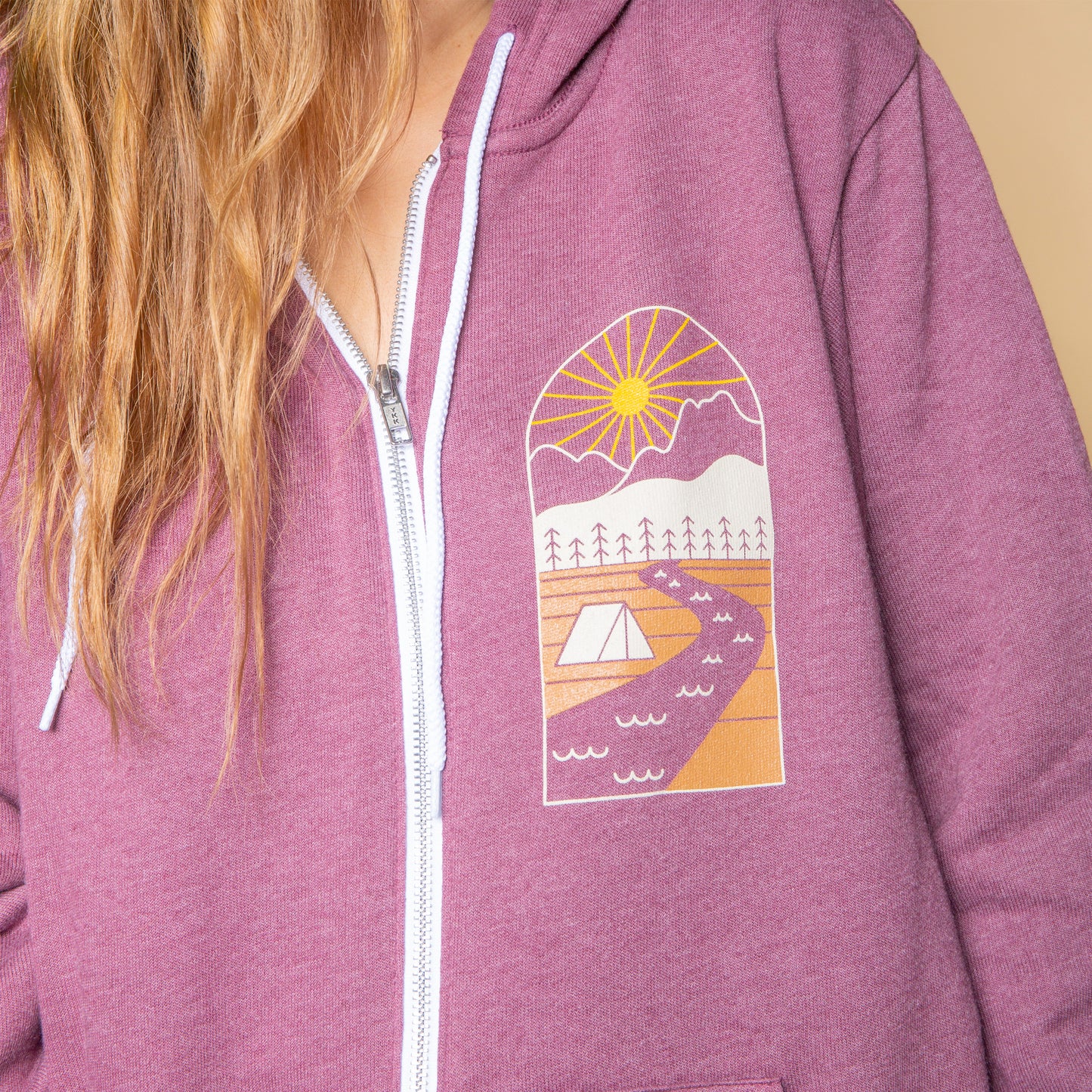 Camp Hoodie (Heather Maroon)