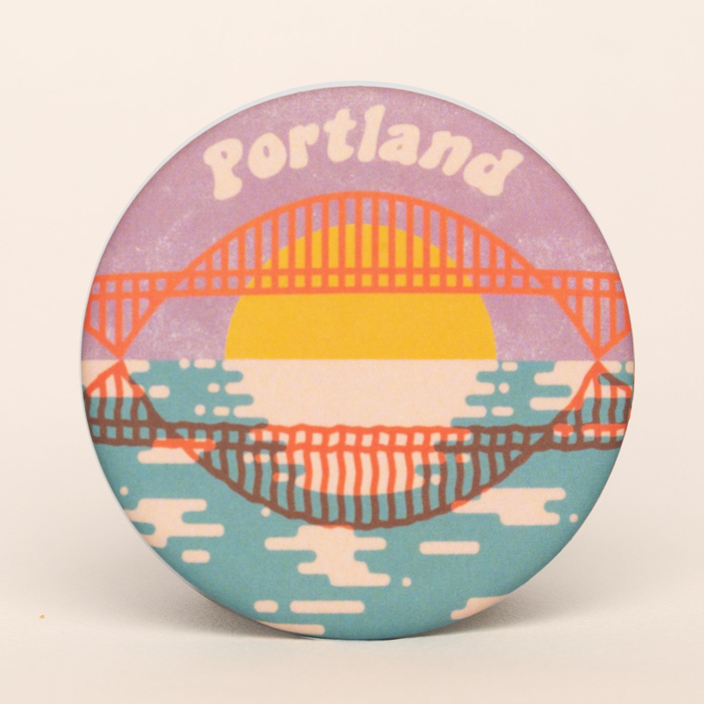 Groovy Bridge Round Magnet