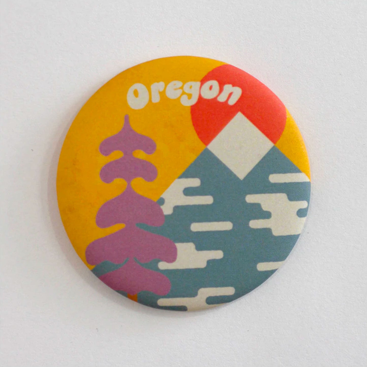 Groovy Mt. Hood Button