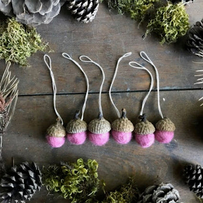 Felted Acorn Ornament