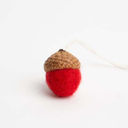 Felted Acorn Ornament