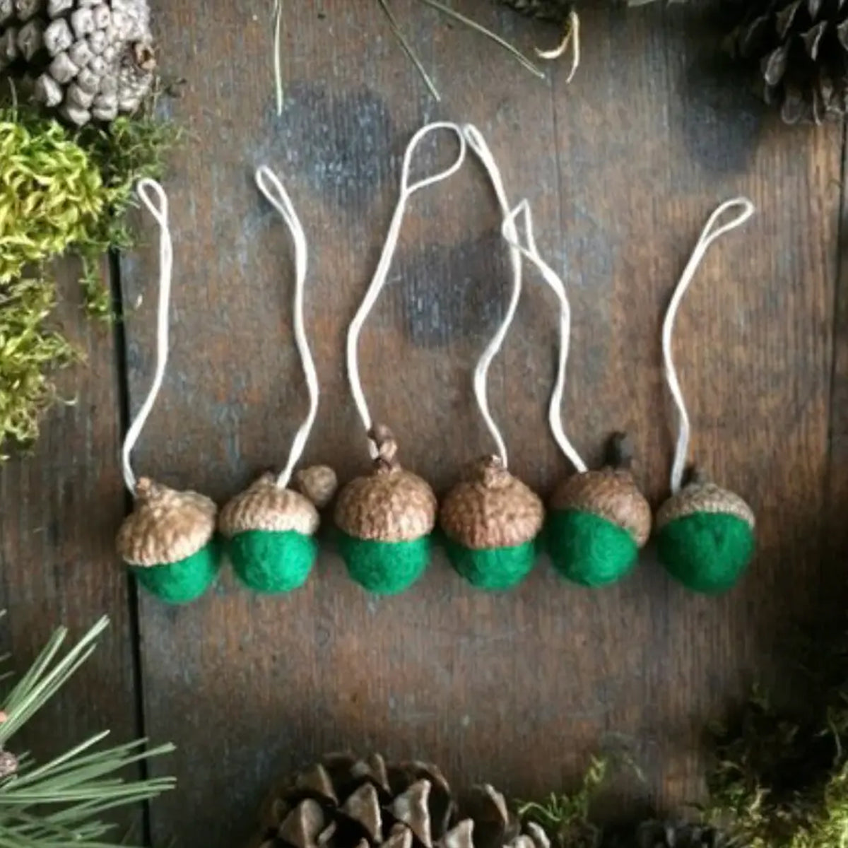 Felted Acorn Ornament