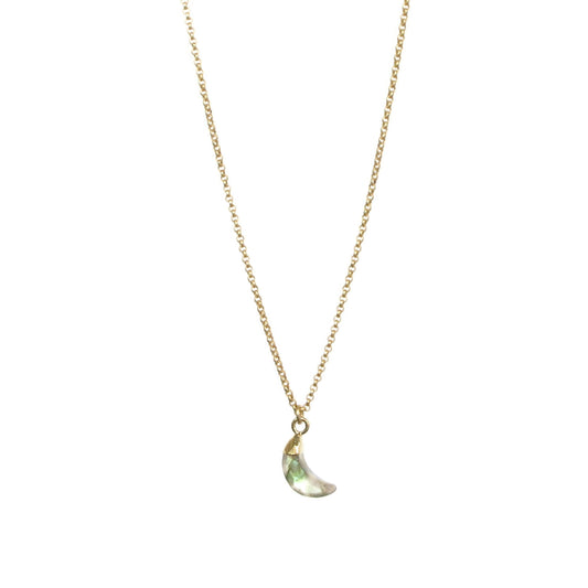 Gemstone Crescent Necklace