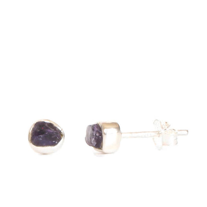 Rough Gemstone Studs